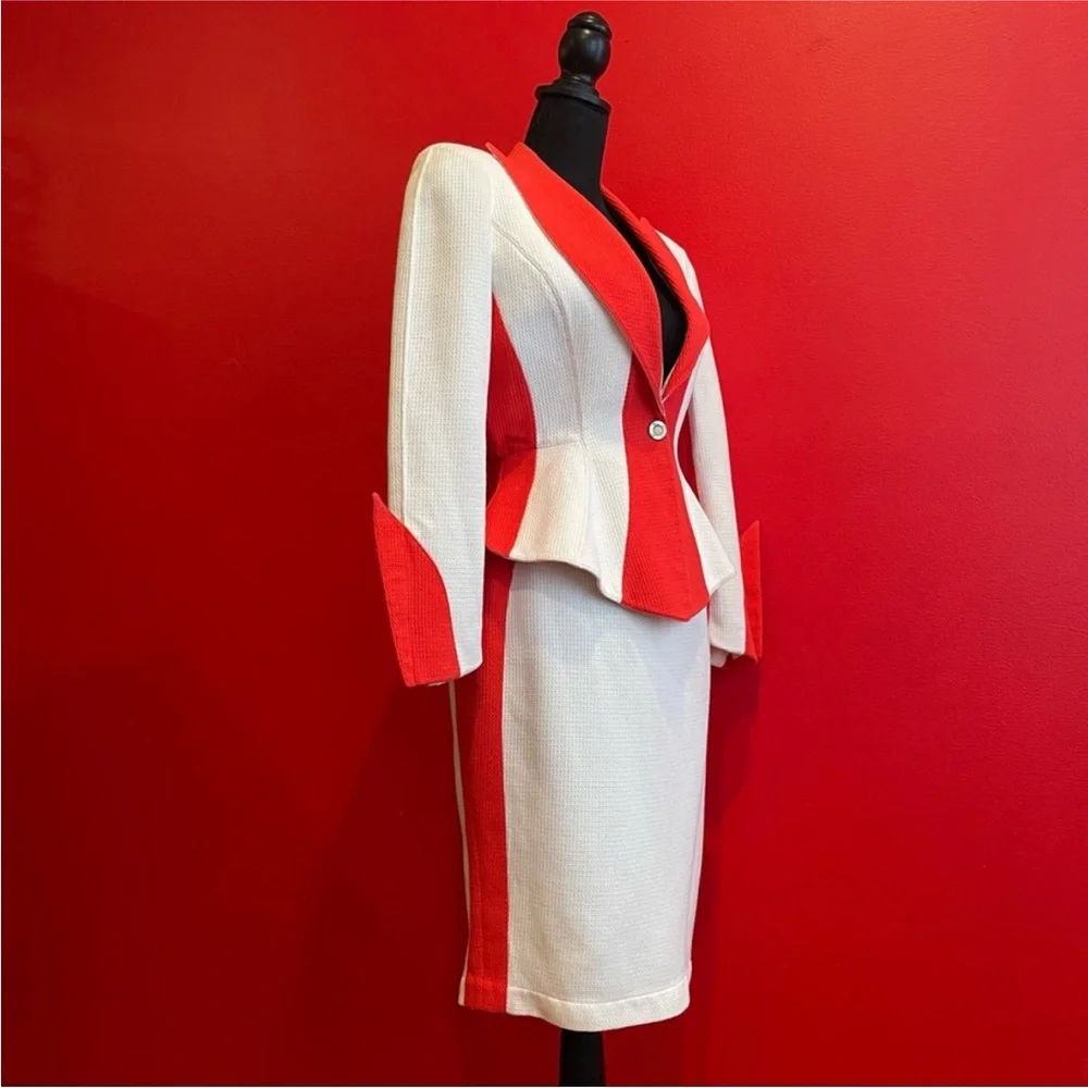 Thierry Mugler Red and White Ensemble - Picture 2 of 8